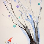 Vinterträd 5, Akvarell 2015. Sold